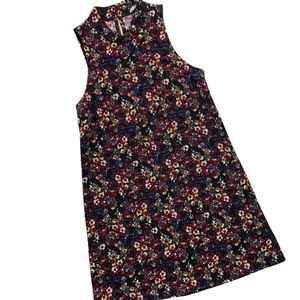 LUSH Sleeveless Black Floral Dress